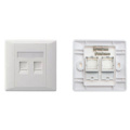 White Network rj45 indoor placa de face 2 portas